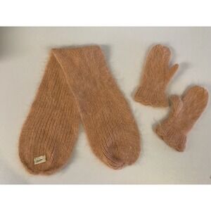 Vintage Bretton's Scarf & Glove Set Angora Rabbit Luxury Canadian Heritage Knit